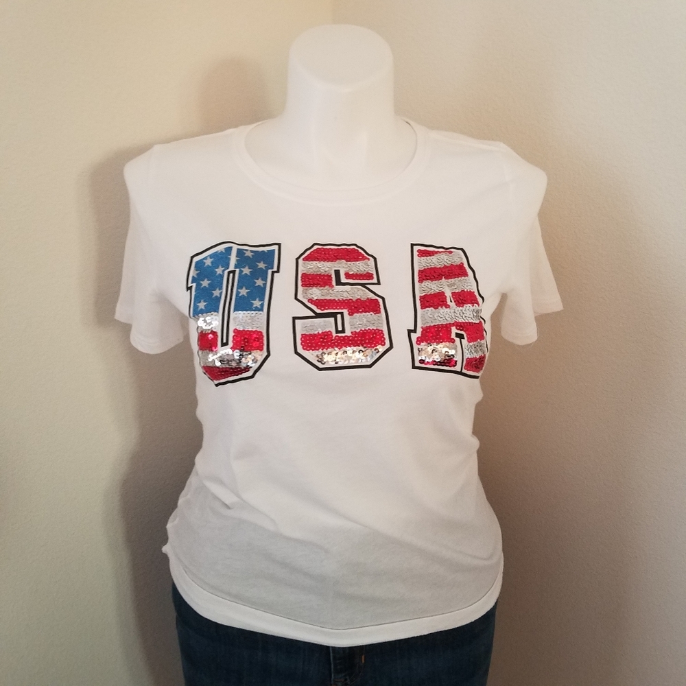 Pink Victoria's Secret | Patriotic Bling Tee